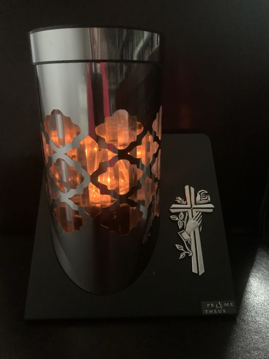 Znicz solarny złoty/srebrny Paris