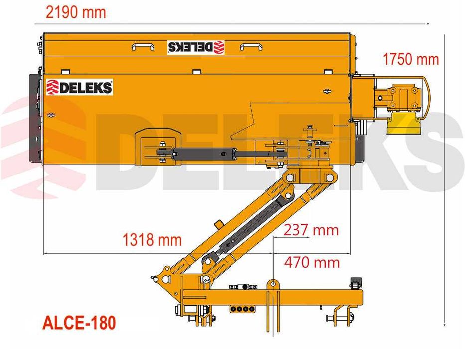 Roçadora 1.8m ALCE-180 640kg-p/trator 70-100cv - novo c/Cardã incluido