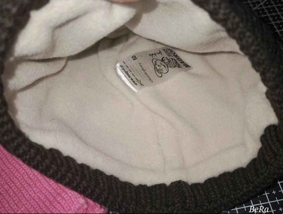 CzapkaZima plus szalik zestaw dla dziewczynki r.50