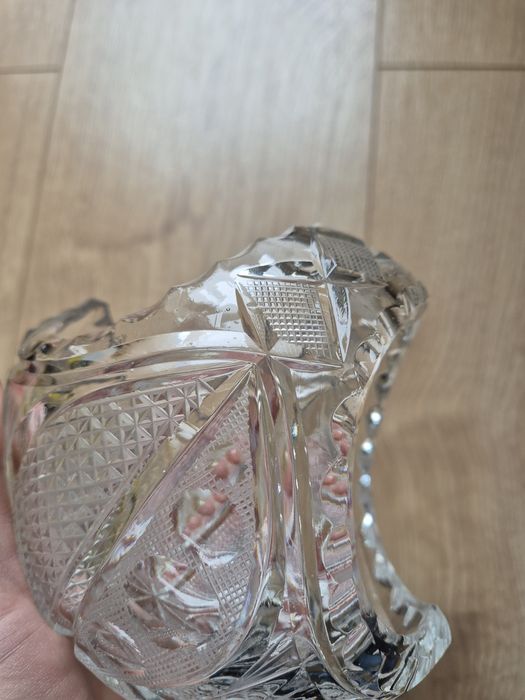 Kryształ PRL kryształowym koszyk koszyczek miseczka