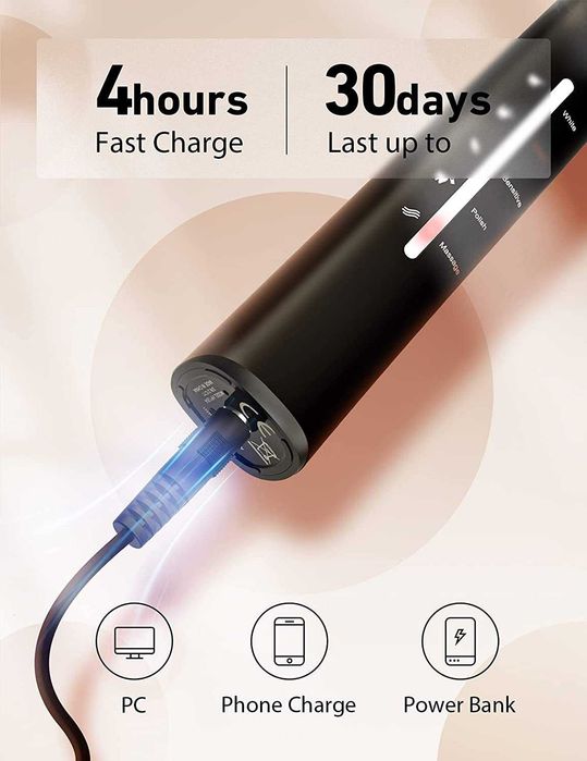 (NOVA) Escovas de dentes elétricas, com 8 cabeças de escova