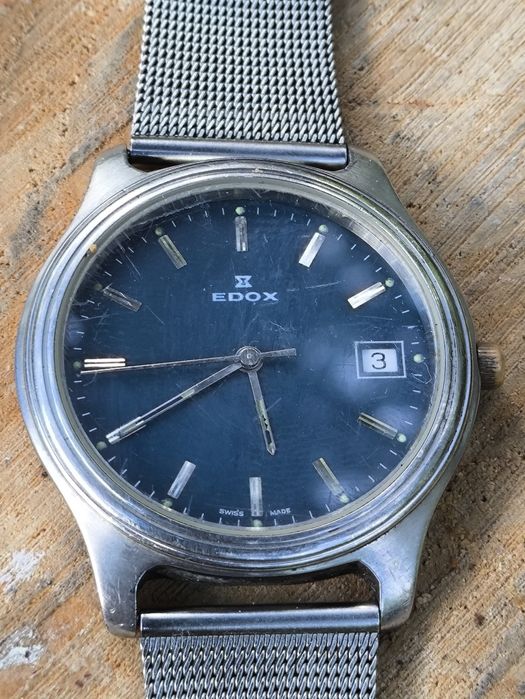 Stary zegarek kwarcowy Edox ,Swiss made. Vintage