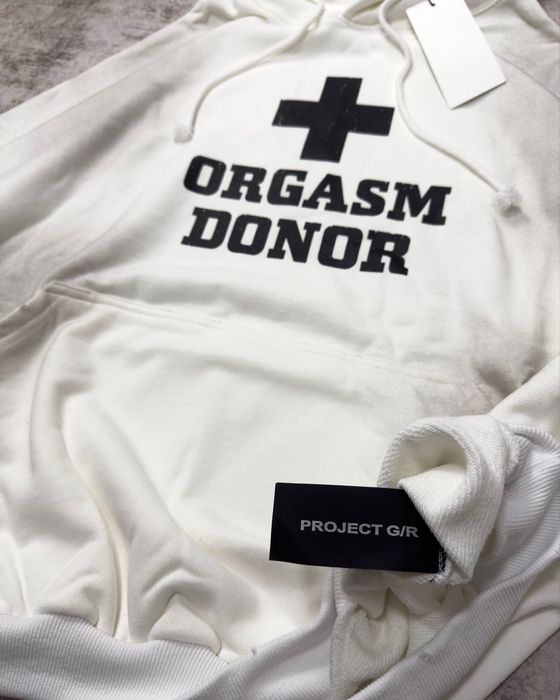Худі худи Grailz Project G/R Orgasm Donor washed white opium S-M