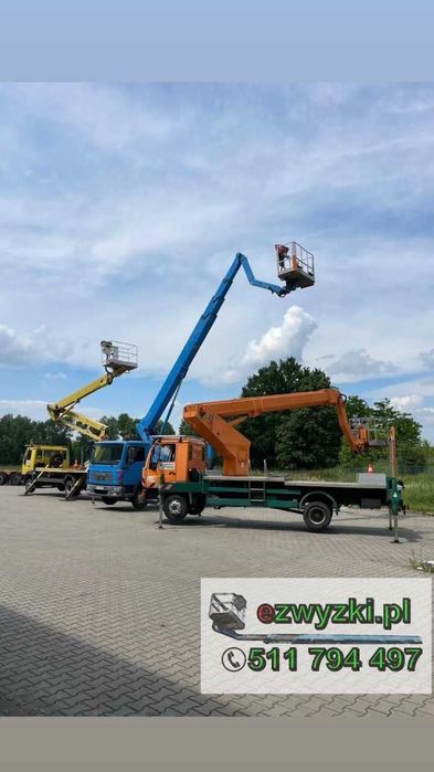 Zwyżka podnośnik koszowy wynajem od 12m do 35m działamy 24h