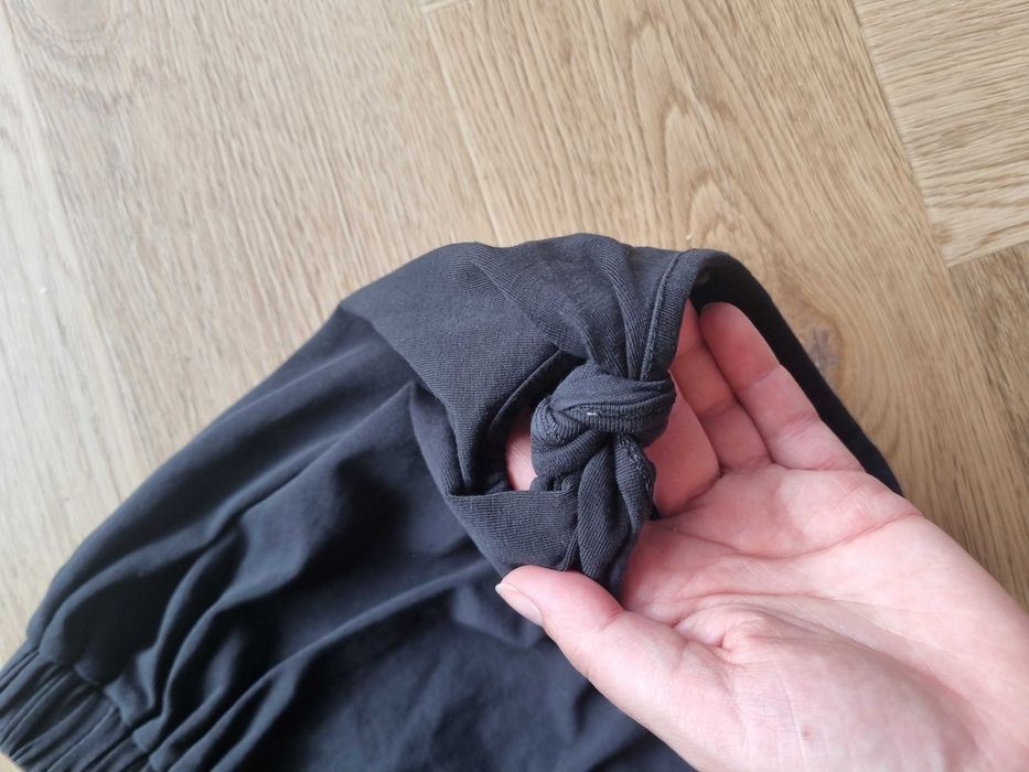 Czarna krótka sukienka hiszpanka długa bluzka tunika plus size