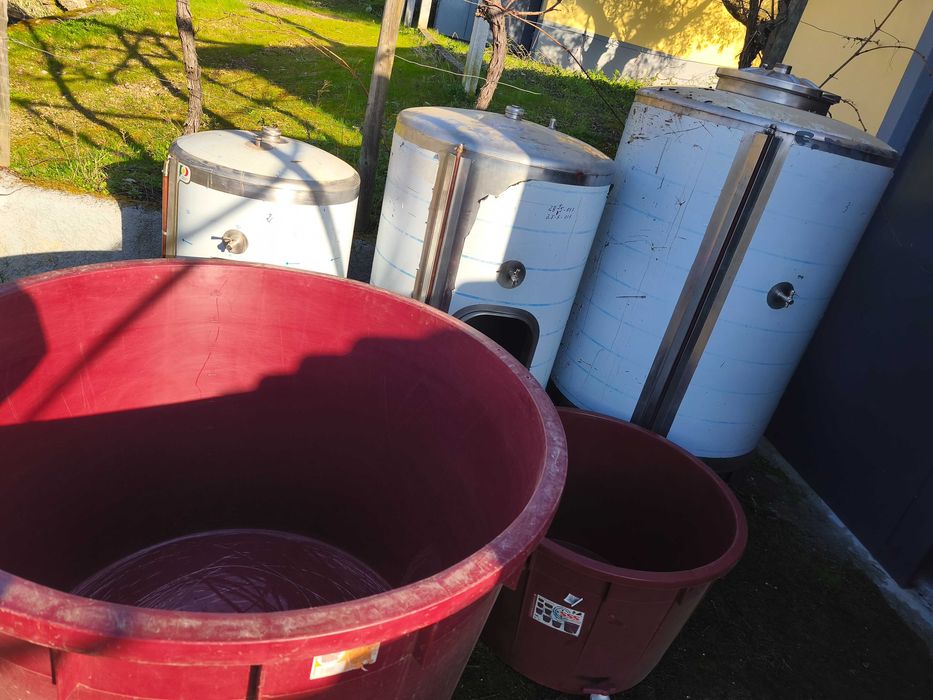 Cubas inox e balsas de plástico - para Vinho