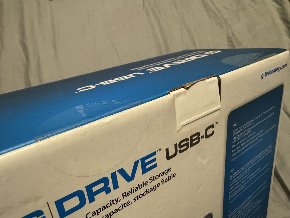 Новый запечатаный внешний жесткий диск g-drive 4tb usb-c cmr запись