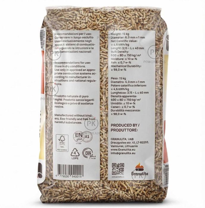 Pellet Granulita ENplus A1 Darmowy transport