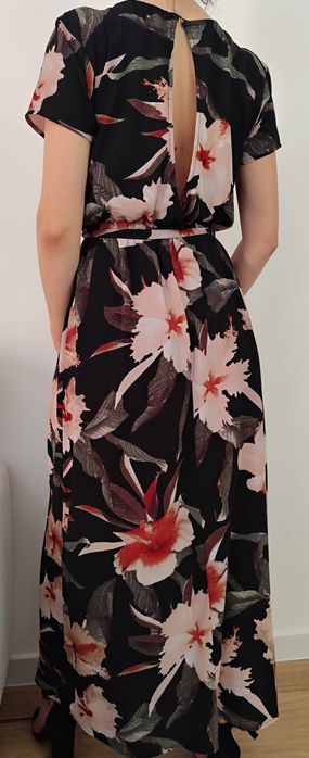 Sukienka długa w kwiaty S