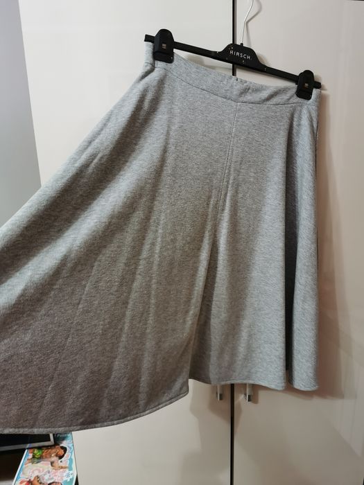 Spódnica midi damska 42 XL szara French Collection trapezowa mięsista