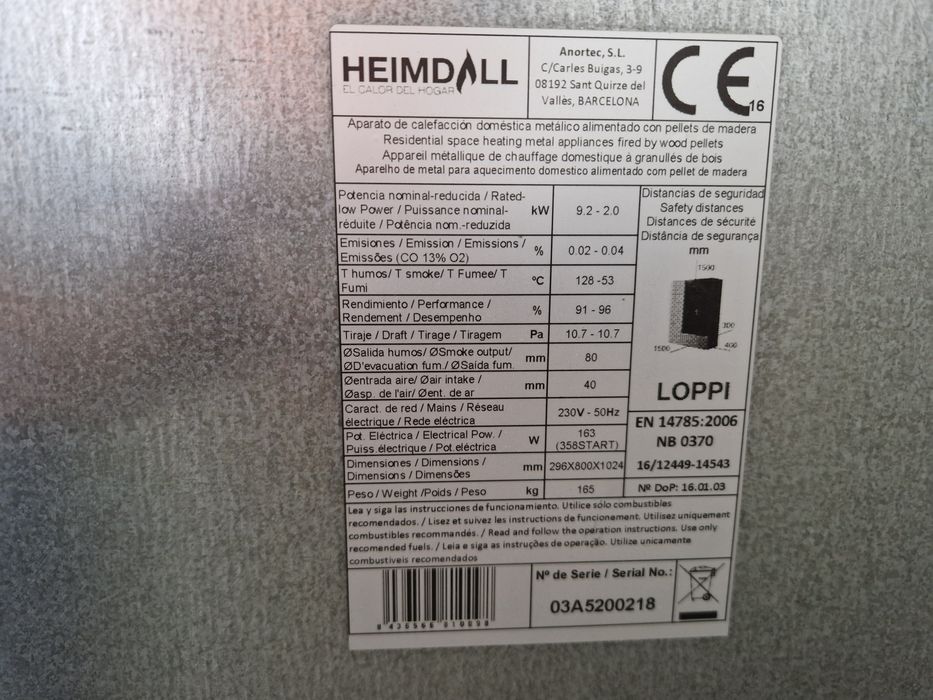 Vendo salamandra a pellets " Heimadll "