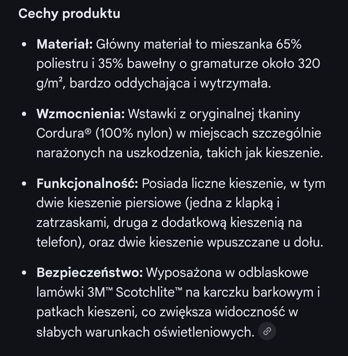 Kamizelka ochronna techniczna Planam Cordura nowa