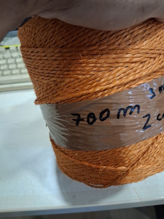 Fio de sisal de cor laranja 3mm espessura