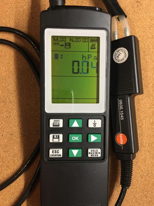 Testo 445 climate measuring instrument (tubo de Pitot - Velocidade)