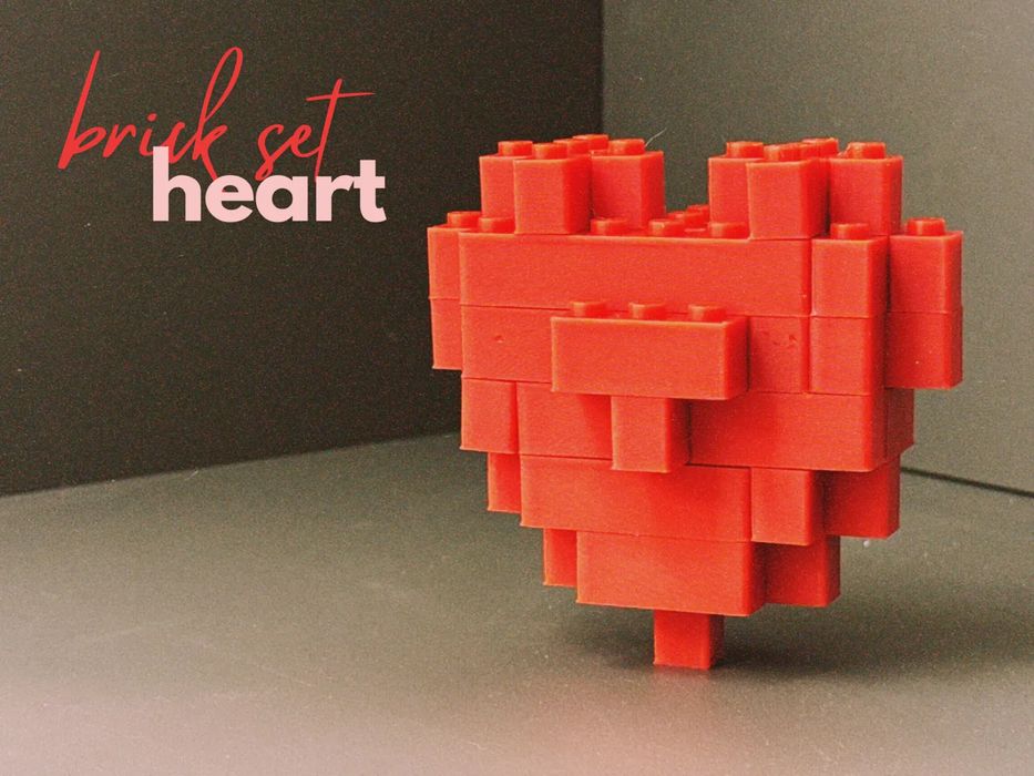 Conjunto Coração de Peças de Construção