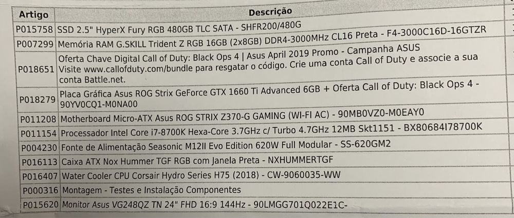 Pc gaming. Como novo
