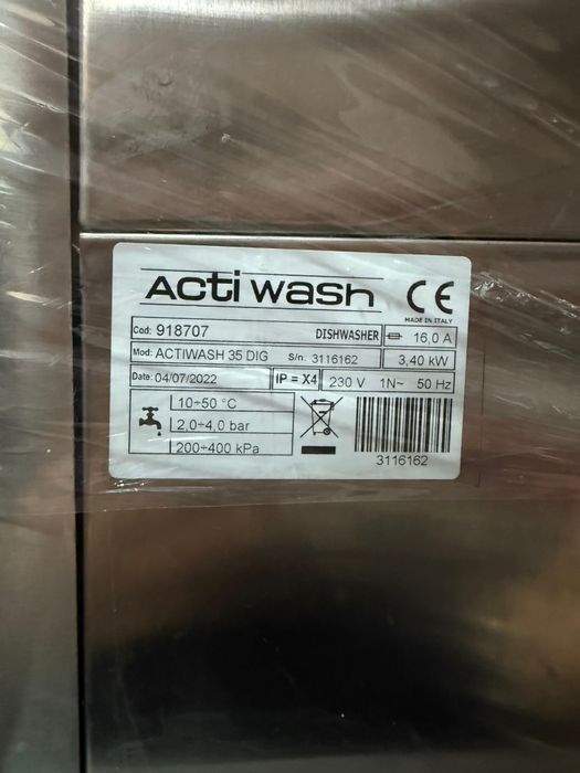 Maquina de Lavar Loiça Profissional- Actiwash 35 DIG
