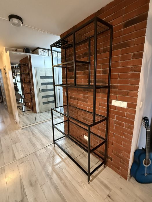 Metalowy szklany Regał LOFT duży barek