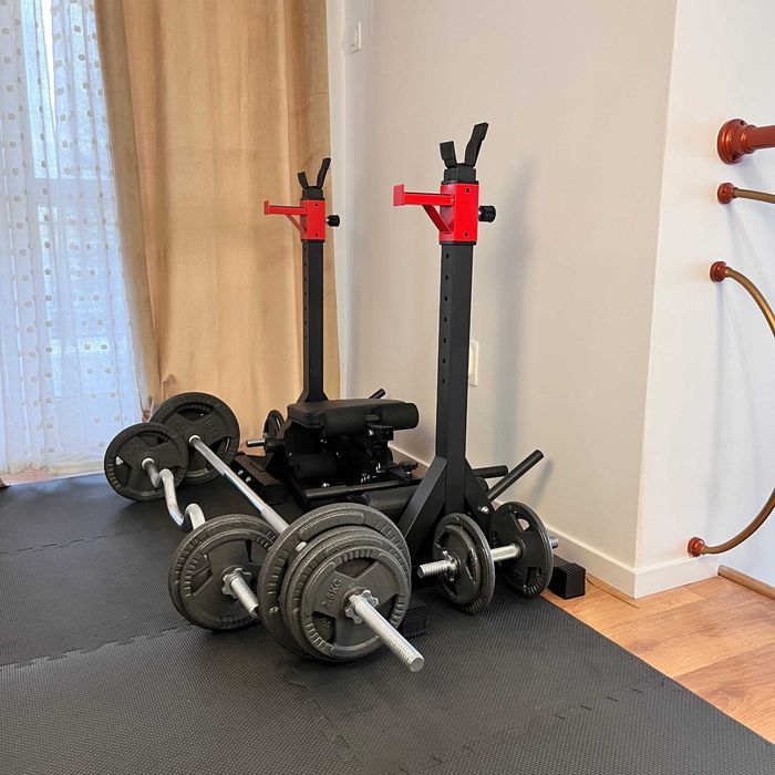 Zestaw Żeliwny 120 kg Siłownia Ławeczka Hantle Sztanga Obciążenia