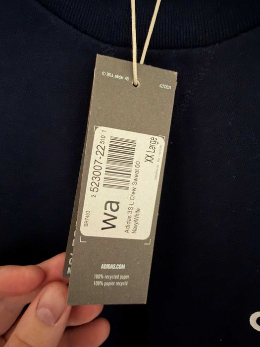 Bluza  męska adidas Essentials Fleece 3S w rozmiarze 2XL