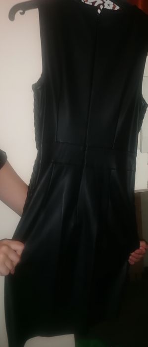 Vestido preto Zara em napa Novo