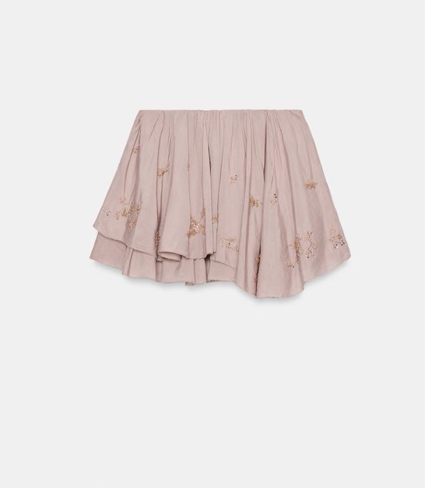 Zara spódnica mini z koralikami M