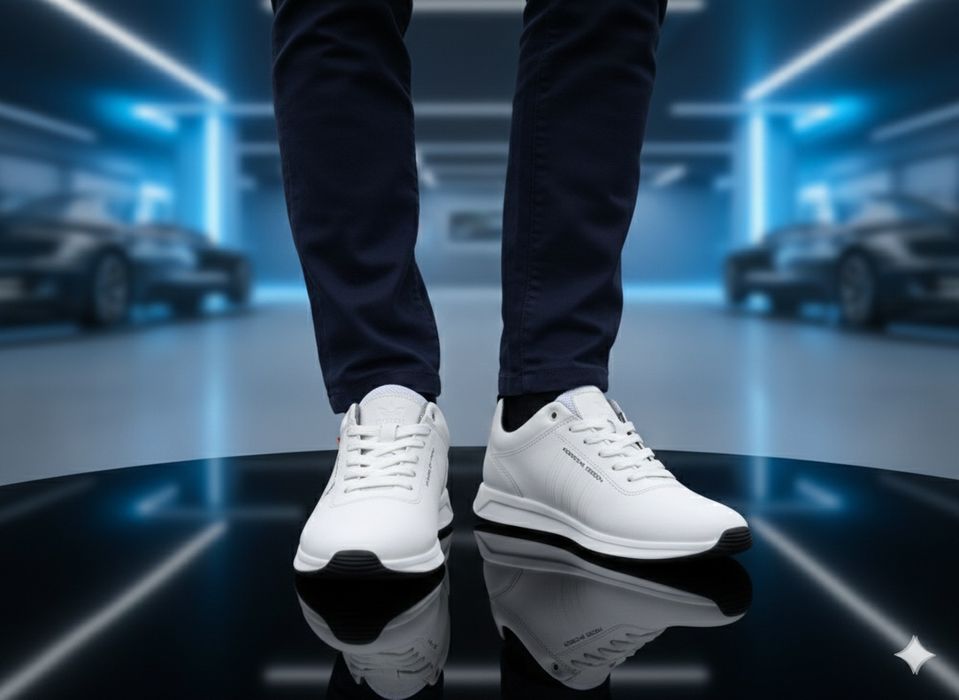 Adidas PORSCHE білі чоловічі шкіряні кросівки белые кроссовки красовки