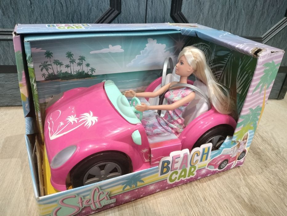 Lalka Steffi beach car