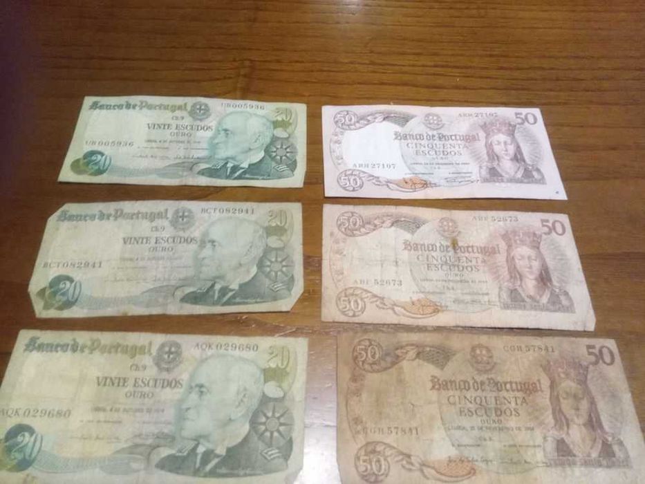Notas de escudo e estrangeiras