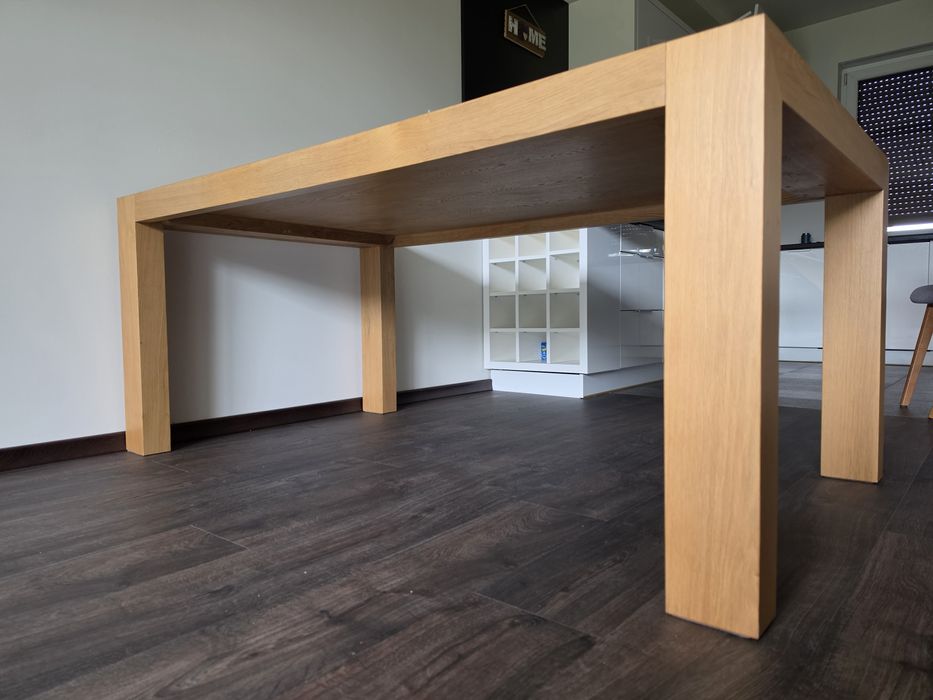 Lity stół dębowy solidny ciężki 180x100