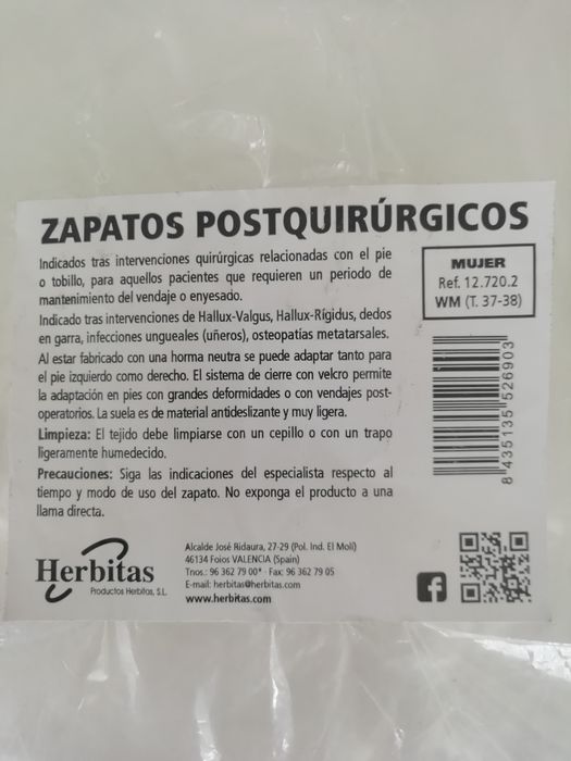 Sapato pós cirurgico
