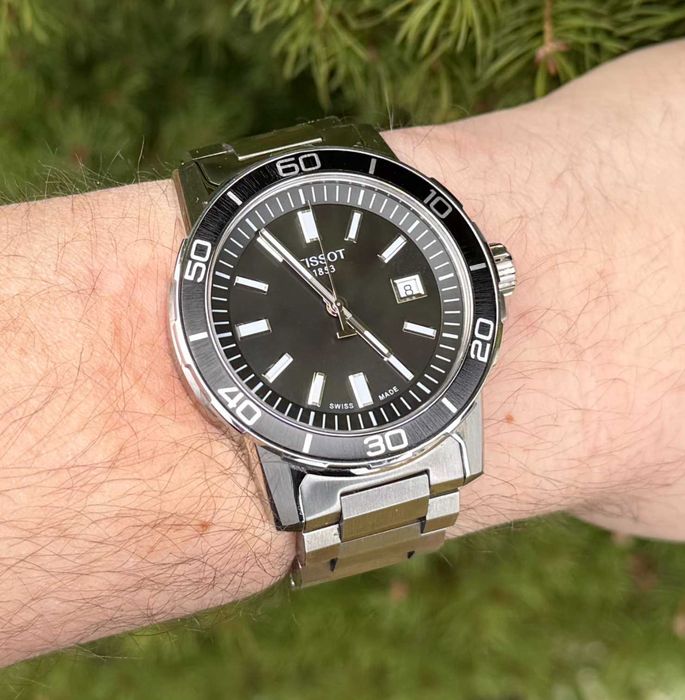 Zegarek męski Tissot Supersport Gent 44mm Kwarc Szwajcarski T125610A Szafir Duży