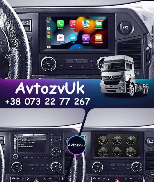Магнитола IVECO Daily VOLVO SCANIA MAN DAF Mercedes ACTROS Android 15