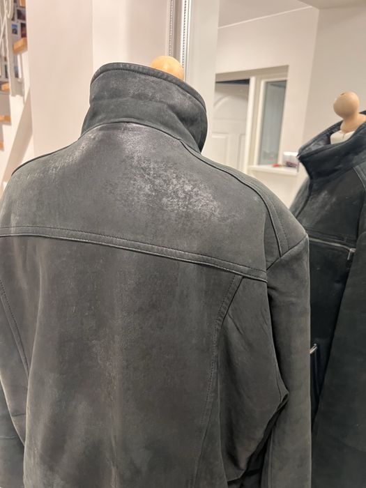 Ochnik kurtka skorzana meska zimowa czarna XXL