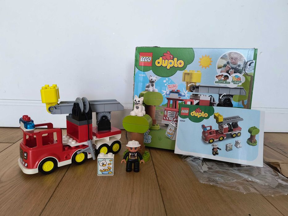 LEGO Duplo malo uzywane straż pożarna pudełko+ instrukcja