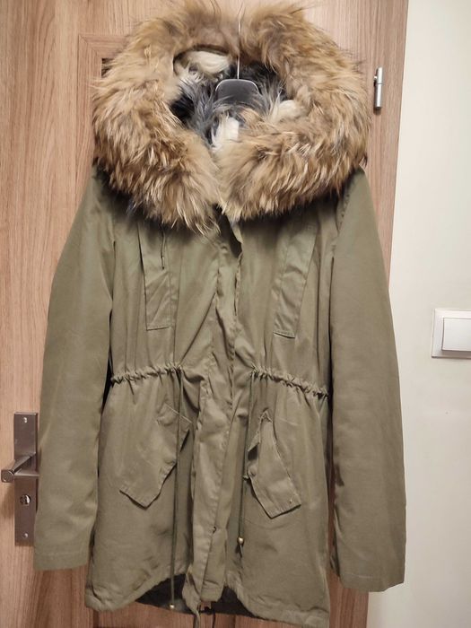 Kurtka parka z naturalnym futrem