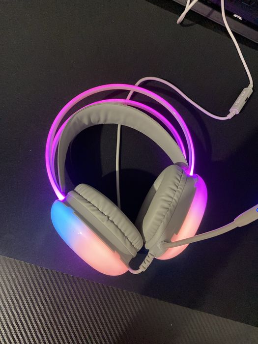 Słuchawki gamingowe RGB przewodowe