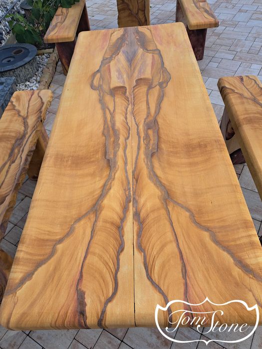 MEBLE OGRODOWE. ZESTAW MEBLI OGRODOWYCH z kamienia naturalnego. Kamień