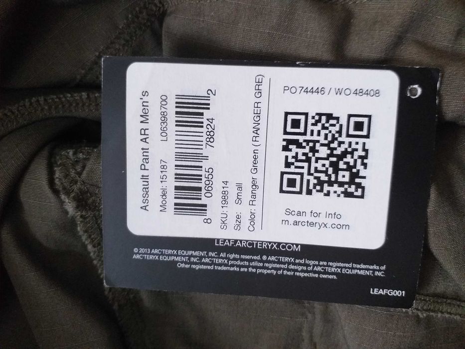 Nowe spodnie Arc'teryx Leaf roz S