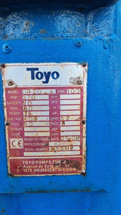 Ogromna pompa zanurzeniowa TOYO DP 20