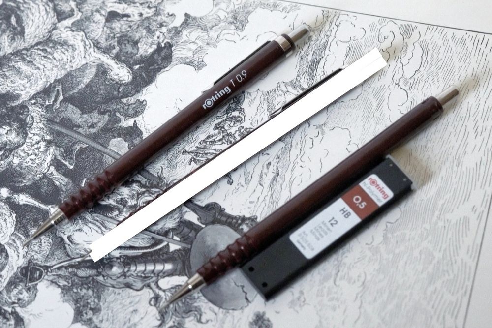 Lapiseiras Rotring, Pentel, Parker e Staedtler