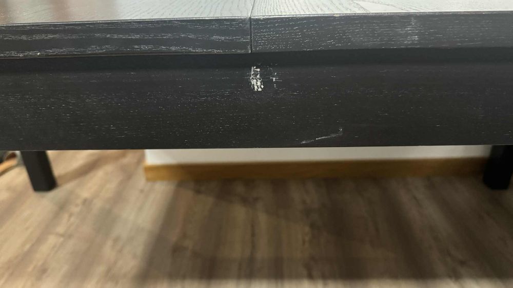 Mesa de sala extensível - castanho escuro