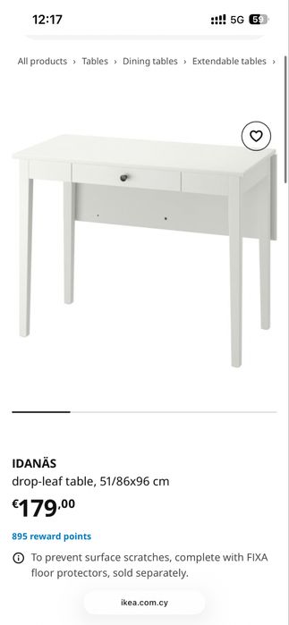 Vendo Mesa Dobrável IKEA IDANÄS – Prática e Estilosa
