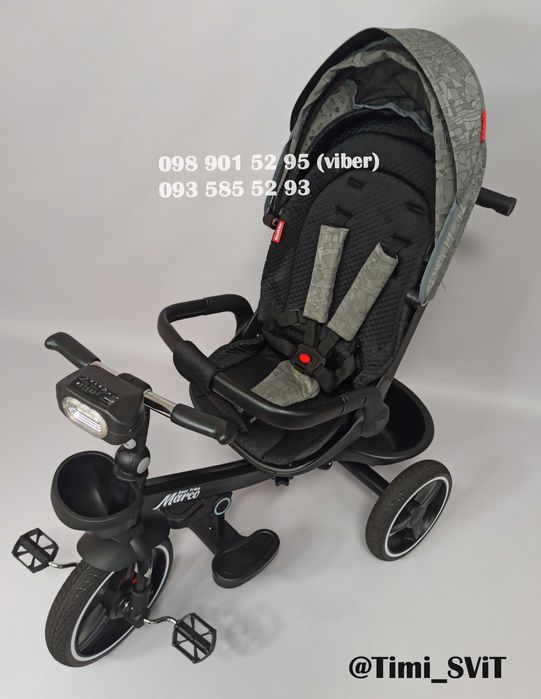 Велосипед трехколесный детский Best Trike Marco с родительской ручкой.