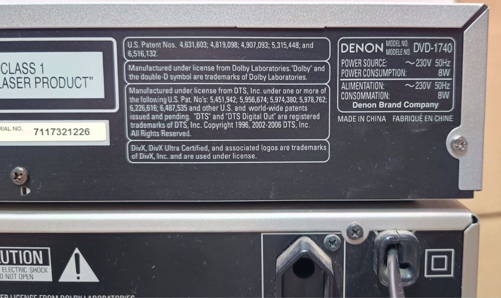 Amplituner Kina Domowego – Denon AVR-1306/Odtwarzacz DVD – Denon DVD-1740