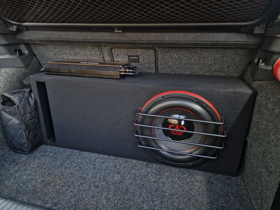 Dd Audio 712 + Wzmacniacz Ground zero Skrzynia basowa Mdf subwoofer tuba Głośnik 30 cm 12' Moc 1200 Rms