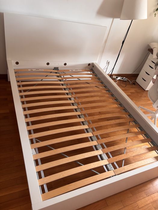 Cama casal MALM + colchão VALEVAG IKEA