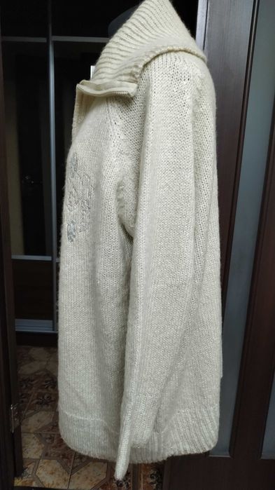 теплая кофта свитер кардиган 66 размера большой батал