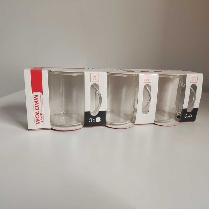 Kubek żaroodporny firmy Termisil, cena za 3 sztuki
