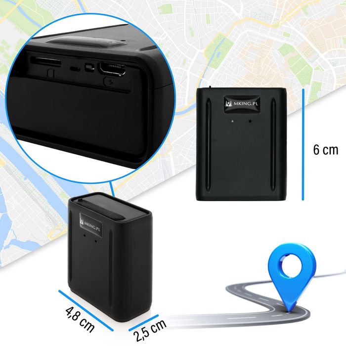 Lokalizator 60 dni FVAT 23% GPS ALARM PODSŁUCH magnes 5000mAh MK20C